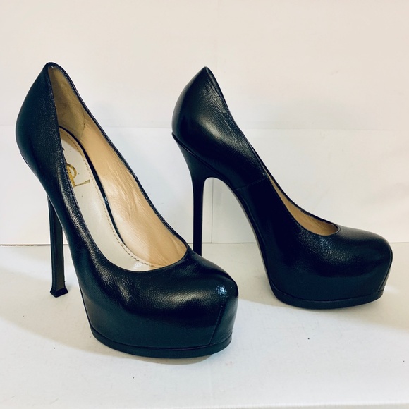 Saint Laurent TRIBTOO 105 Black Leather Pump - Picture 5 of 8